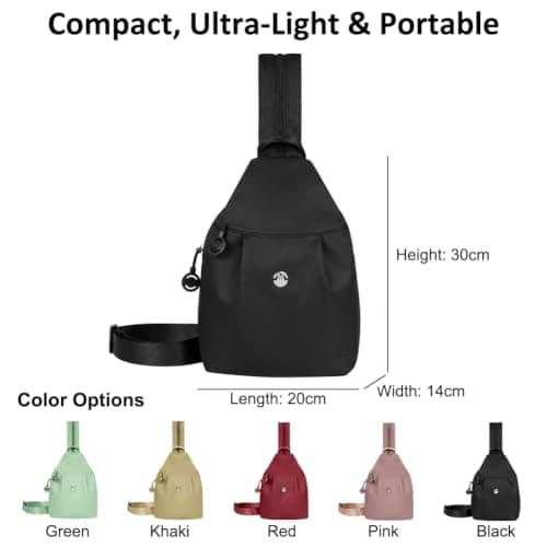AUAUY 3 in 1 Anti-Theft Travel Tote Bag, Waterproof Oxford, Black — view 2