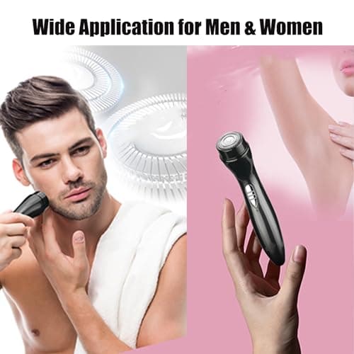 Electric Mini Razor for Men, Pocket Portable Wet Dry Face Shaver,Black — view 6
