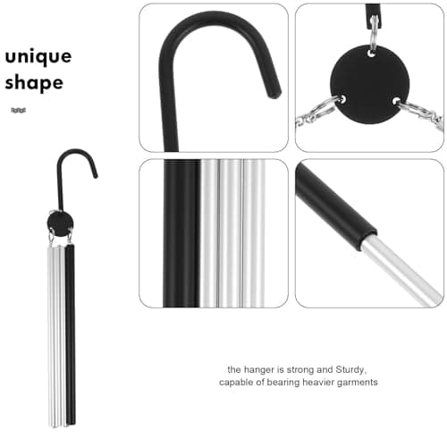 Travel Folding Hanger Portable Aluminium Wire Space Saving — view 3
