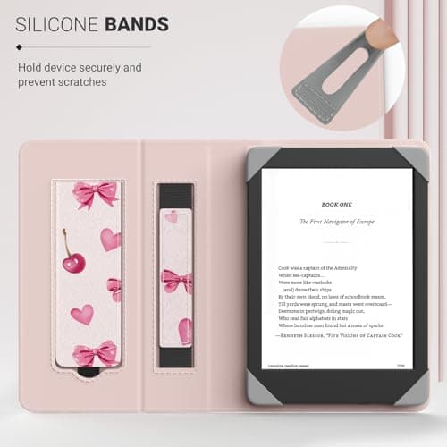 MoKo Universal Case for 6 inch kindle eReaders and Tablets, Cherry Bow — view 3