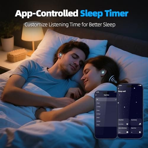 Sleep Earbuds, Bluetooth 5.4 Sleep Headphones with Dedicated App, Dual Sleep Modes, 48H Sleep Earphones with 7 EQ Modes, 5 White Noise, Mini Sleep Ear Buds for Napping/Sleeping/Traveling, Beige — view 6