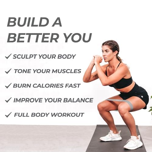 Coredisty Resistance Set of 5 - Mini Fitness & Loop Exercise Bands for Men & Women - Yoga, Body & Gym Sport Strength, Muscle & Tone - With E-Guide & Travel Bag — view 2