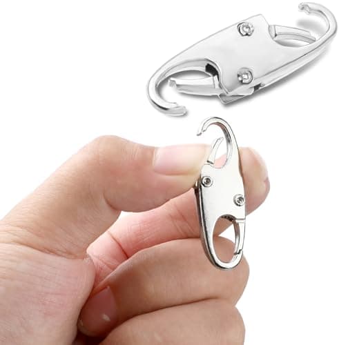 DIVINA VITAE Zipper Clips Anti Theft Deterrent, 6PCS S Carabiner Small Zipper Pull Locks Mini Snap S Hooks for Backpacks Camping Fishing Traveling Outdoor Sports (Black Silver Gray) — view 3