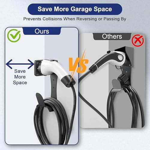 EV Charging Cable Holder Stainless Steel Bracket Organizer — view 5