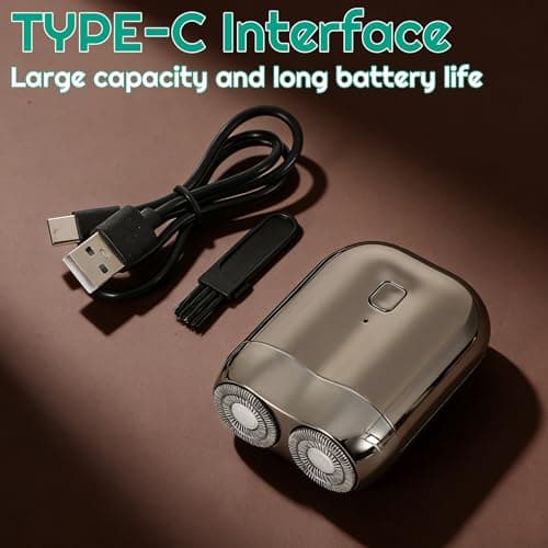 ViEinkaufen Mini Electric Shaver for Men Double Head Razor — view 5
