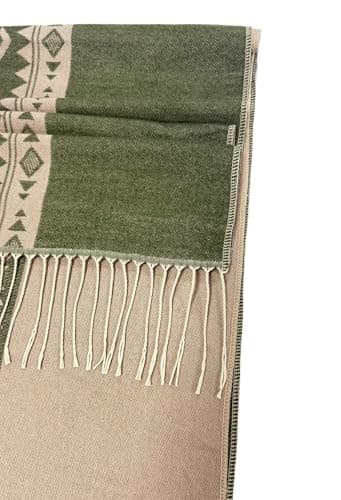 coonis Shawl Wraps for Women, Soft Open Front Poncho Cape Cardigan, Oversized Scarf Sweater for Evening, Wedding, Party, Travel, Olive Green Khaki — view 6