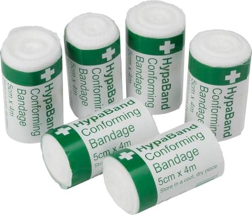 Safety First Aid HypaBand Conforming Bandages, 5cm x 4m, Pack of 6