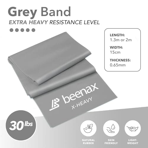 Beenax Resistance Band For Men & Women - Exercise Band to Build Muscle, Flexibility, Strength for Pilates, Yoga, Rehab, Stretching, Fitness, Gym, Physio, Strength Training and Workout — view 6