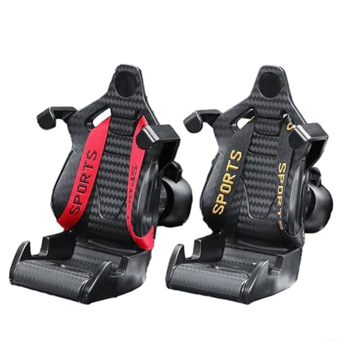 Springwillfly Car Phone Holder Racing Seat Phone Holder Rotating Mount Clip Car Seat Holder 11.5x7.5x5CM(Yellow) — view 2