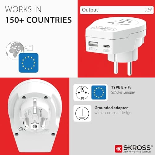 SKROSS World to Europe USB AC20PD Travel Adapter — view 4
