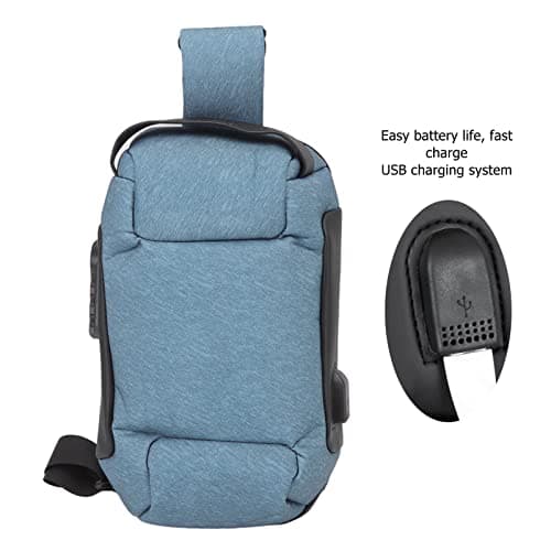 NinGYiYan Anti Theft Chest Bag,for Outdoor Travel,with Combination Lock,Headphone Hole, Fabric,Comfortable Handle,Multifunctional Pockets (Green) — view 2