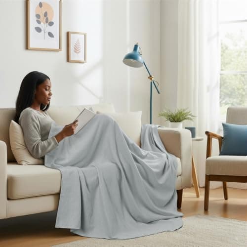 Utopia Bedding Waffle Weave Blanket, Soft Lightweight Breathable — view 3
