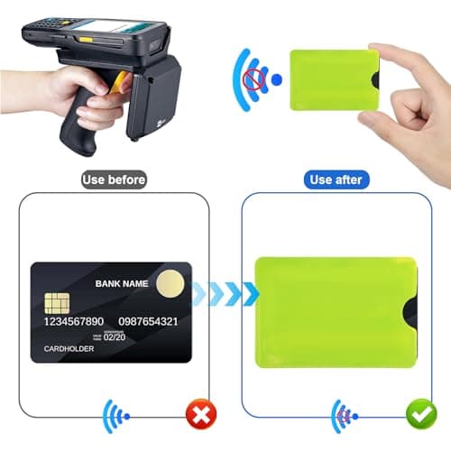 Bruislard 10Pcs RFID Blocking Sleeves Colorful Credit Card Protector Cover Travel Anti-Theft Credit Card Holder RFID Blocker Fits Bags & Purses, 3.5 x 2.4 inch(Solid color) — view 4