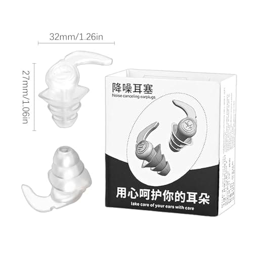 Noise Cancelling Ear Plugs Silicone Soundproof Reusable Earbuds — view 5
