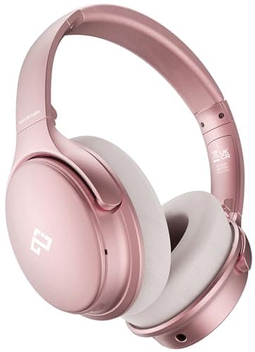 INFURTURE H1 Active Noise Cancelling Headphones, 90H Playtime, Wireless Over Ear Bluetooth Headphones, Foldable Lightweight Headset Deep Bass,Memory Foam Ear Cups,Travel,Office,USB-C Charging