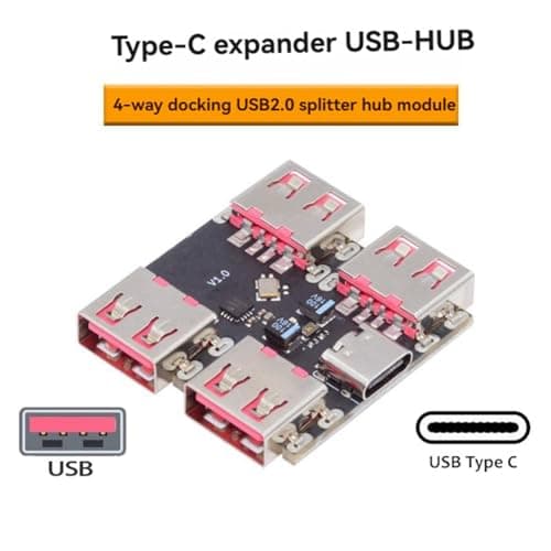 Yominerr USB 2.0 to 4 Channels Ways Hub USB2.0 Splitter USB2.0 4-Port Controller Expansion Module — view 4