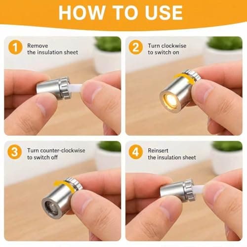 WANGWUXINSHENG 20 Pack Mini LED Fairy Lights, Battery Operated Warm White Metal Mini Lights, for Doll House Decoration Wedding Party DIY Crafts Terrarium Micro Landscape (Metallic Silver) — view 4