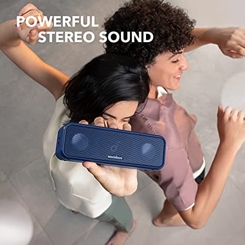soundcore 3 by Anker, Bluetooth Speaker with Stereo Sound, Pure Titanium Diaphragm Drivers, PartyCast Technology, BassUp, 24H Playtime, IPX7 Waterproof, App, Custom EQ, Home, Outdoor, Beach — view 3