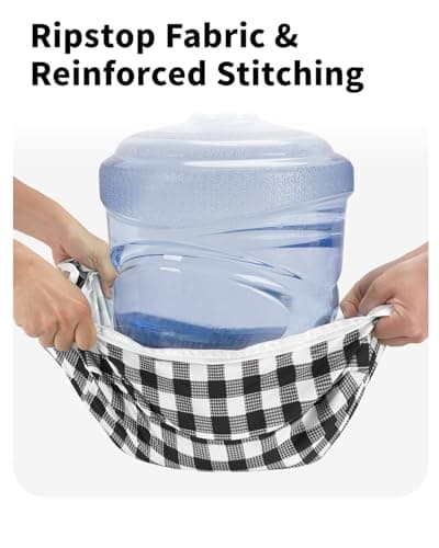 ECOHUB Packing Cubes for Suitcase 7 PCS, Suitcase Organiser Bags with Shoes Bag, Recycled Travel Organiser Packing Bags for Backpack, Rip-stop Mesh Luggage Packing Organizers, Checkered — view 4