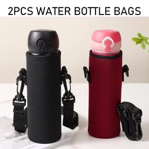 WSXQAZ 2PCS Water Bottle Carrier Bag, Portable Neoprene Water Bottle Sleeves — view 5