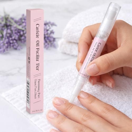 Portable Cuticle Oil Pen with Lavender Moisturising Oil and 2ML Transparent Barrel - Compact Travel Design for Dry Nail Care and Daily Hand Grooming with Soft Pusher Tip, Convenient & Gentle — view 2
