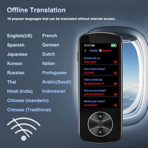 Language Translator Device No WiFi Needed, Instant Two Way Language Translator with 137+ Languages, Offline/Photo/AI Translator Device 2025 Voice Translator for Travel Business Learning — view 3