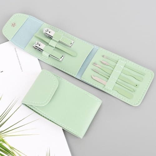 Manicure Set, Nail Clippers Set, 16-Piece Manicure Pedicure Set, Beauty Nail Care Nail Set Kit, Nail Clippers, Tweezers, File, Nail Case for Home, Travel for Women and Men, B, Sky Blue — view 2