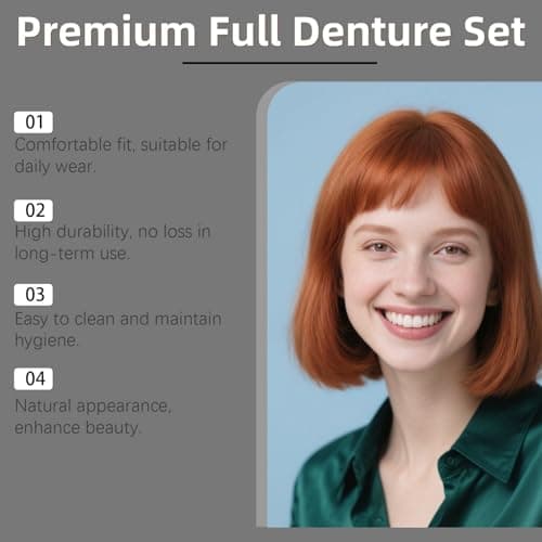 2pcs Soft Denture Silicone Reline Kit,False Teeth Set for Women and Men,Full Mouth Temporary Dentures,Easy to Use,Wide Application,Portable Design,Premium Materials,Soft and Comfortable Design — view 3