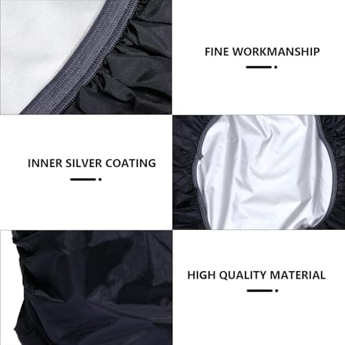 AKOOSY Cycling Bag Rain Cover for 40-50l Backpack, Black Polyester Taffeta — view 3