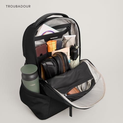 Troubadour Apex 4.0-22L Premium Laptop Backpack - Ergonomic & Water Resistant - Designed for Work and Travel - Black — view 5
