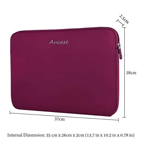 Aucase Laptop Case Sleeve 13.3 14 Inch, Thickest Lightest Water Resistant Neoprene Protective Laptop Bag for Men and Women, Compatible with MacBook 15.3''/ Air 15'' M3 M2, Chromebook — view 4