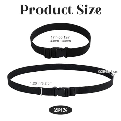 QiaoLiangYao 2 Pcs 59.06'' X 1.26'' Mattress Topper Straps Adjustable Memory Foam Packing Straps with Sturdy Locked Buckles,Black for Moving or Storage Secure Reusable — view 2
