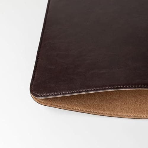Comfyable Laptop Sleeve 14 Inch Precisely Compatible with MacBook Pro M5 Pro/Max 2026 A3426 A3427 M4 M3 M2 M1, Faux Leather Cover Case 14 in, Dark Brown — view 4