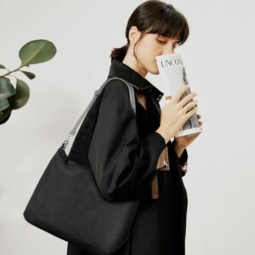 Aucuu Corduroy Tote Bag for Women, Corduroy Shoulder Bags, Large Capacity Hobo Bag with Adjustable Strap, Crossbody Hobo Bag with Zipper, Casual Handbag, Shoulder Bag for Work School Shopping Travel — view 3