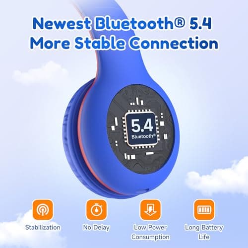 EarFun K2 Kids Headphones Wireless with Mic 45H Playtime, Volume Limit — view 4