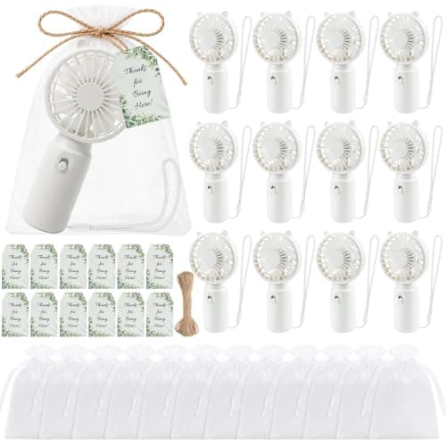 Aruatu 12 Pack Wedding Mini Portable Fan for Guests (No battery included)