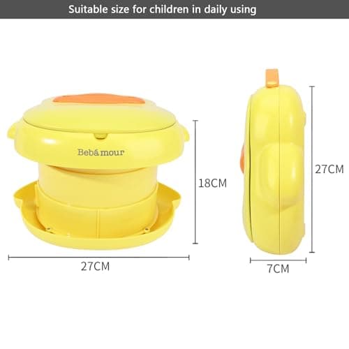 Bebamour Baby Potty Training Toilet Seat Portable Potty for Toddlers Travel Potty for Boys and Girls with Potty Liners, Yellow — view 2