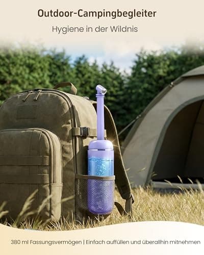 Portable Bidet for Travel & Camping - Manual Squeeze Peri Bottle Handheld — view 4