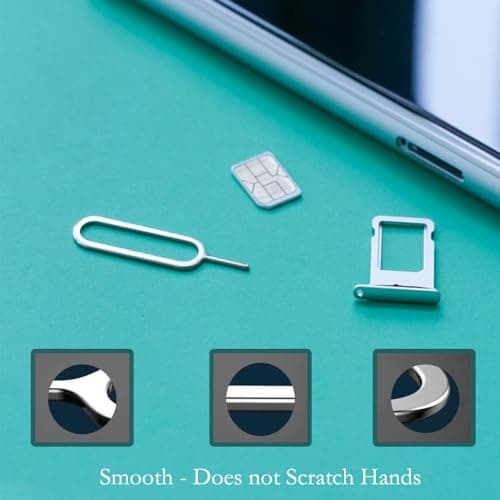 ZELHYEUU 13 Pcs SIM Card Removal Openning Tool, SIM Card Ejector Removal Tool Pin, Tray Eject Pins Needle Opener, Universal Sim Ejector Tool, Watchchain Link Remover — view 6