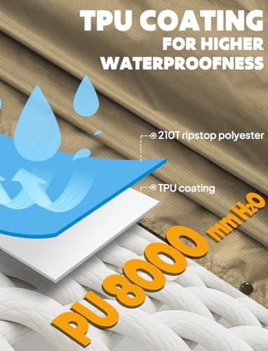 ANYOO Waterproof Rain Poncho Adult Reusable with Sleeves & Reflective Tape — view 3