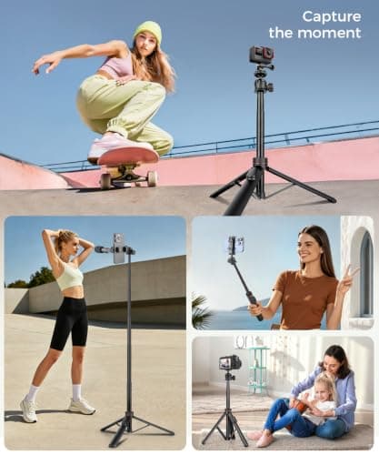 JOILCAN 65" Selfie Stick Tripod for iPhone, Compact Tripod for Pocket 4/3 — view 3