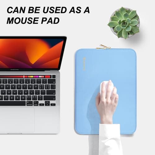 ARVOK 13 13.3 inch Laptop Sleeve Case,Waterproof Laptop Notebook Cover for MacBook Air MacBook Pro 13 14 inch, Computer Carrying Bag for HP ThinkPad Dell Lenovo Asus Acer MSI, Blue — view 5