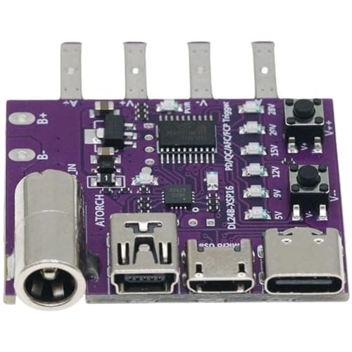 Hoppipola 140W PD 3.1 Tester Adapter Fast Charge Protocol Trigger Board Voltage Converter for Power Supply Verification Purple