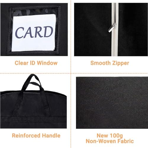 : GaoBangM Extra Long Dress Garment Bag, Wedding Dress Storage Bag — view 4
