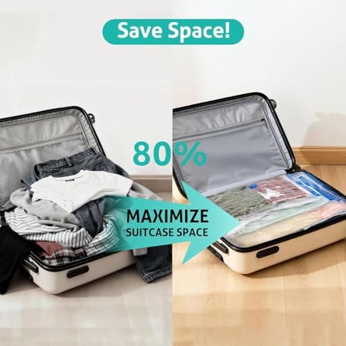 Vacuum Storage Bags - 3 Pack 100X130CM Extra Large Strong Space Saver Compression Bags, Reusable Vacuum Storage Bags Storage Space for Duvets, Bedding, Quilts, Pillows — view 6