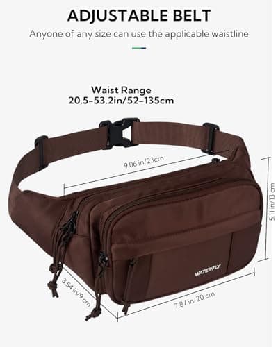 Waterfly Bumbag Large Fanny Pack: Multi-Pockets Bum Bags for Men Women — view 5