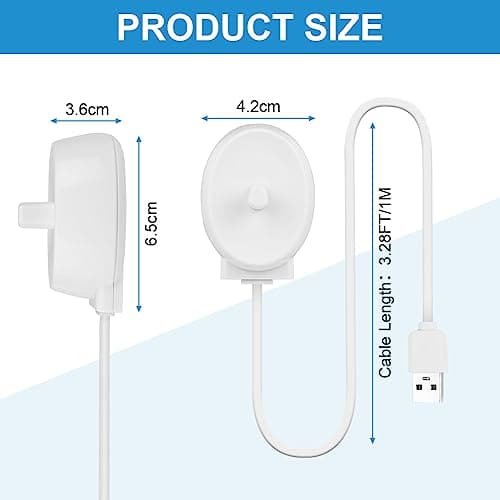 LOPHE Electric Toothbrush Charger, Toothbrushes Charging Adapter with Inductive Charging Base, Waterproof Portable Replacement USB Plug Charger, Travel Toothbrush Charger — view 2