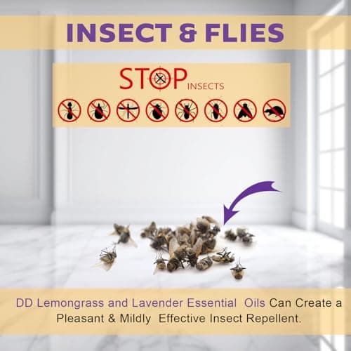 DD Teck Insect Repellent with Lemongrass & Lavender Essential Oil Repellent Against Chiggers (Red Bugs), Fleas, Cutworms, Mosquitos, Moths, Spiders and Ticks for Body Oil Deet Free (10ml Spray) — view 3