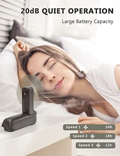 LETSCOL Handheld Mini Fan, 3 in 1 Hand Held Cooling Device, Portable and Personal with Power Bank & Flashlight, Foldable for Travel, Desk, Makeup (Brown) — view 3