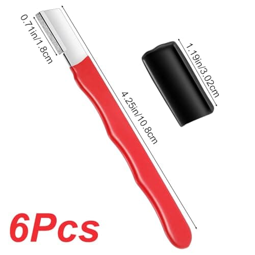 6 Pack Garden Tool Sharpener, Pocket Sized Blade Pruning Shears Blade Sharpeners, Mini Portable Quick Edge Sharpening Multipurpose Usage Knife Sharpener for Pruning Shears Hedge Scissors (Red+Black) — view 2